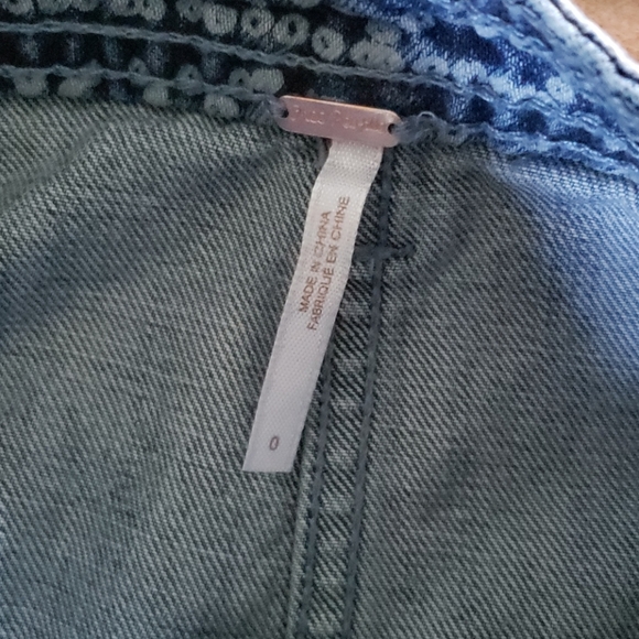 Free People printed denim mini - Picture 2 of 2